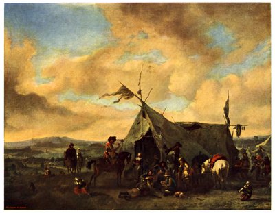 Kampement ten tijde van de Dertigjarige Oorlog door Philips Wouwerman